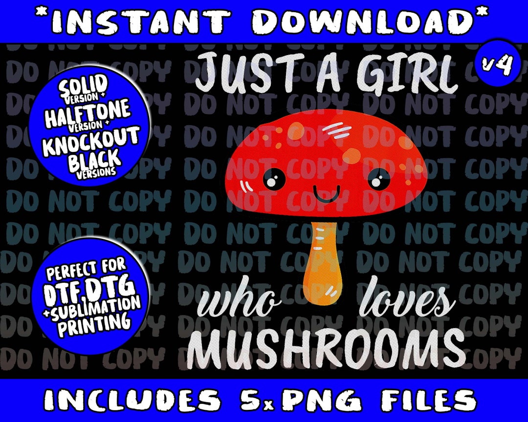 Just A Girl Who Loves Mushrooms Clothes Outfit Gift Mushroom Etsy