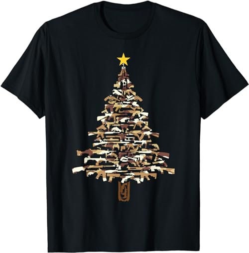 Guns Christmas Tree - Camo Print Xmas Gift For Gun Lover  T-Shirt, Sweatshirt, Hoodie - 100129
