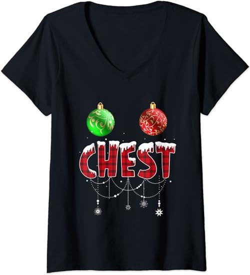 Womens Chest Nuts Christmas Shirt Funny Matching Couple Chestnuts V-Neck  T-Shirt, Sweatshirt, Hoodie - 100095