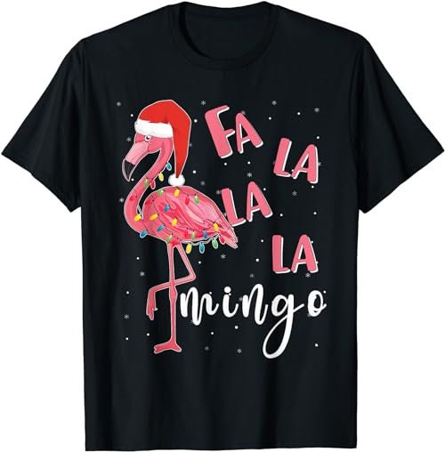 Fa La La Mingo Cute Flamingo Christmas Holiday Flamingo  T-Shirt, Sweatshirt, Hoodie - 100430