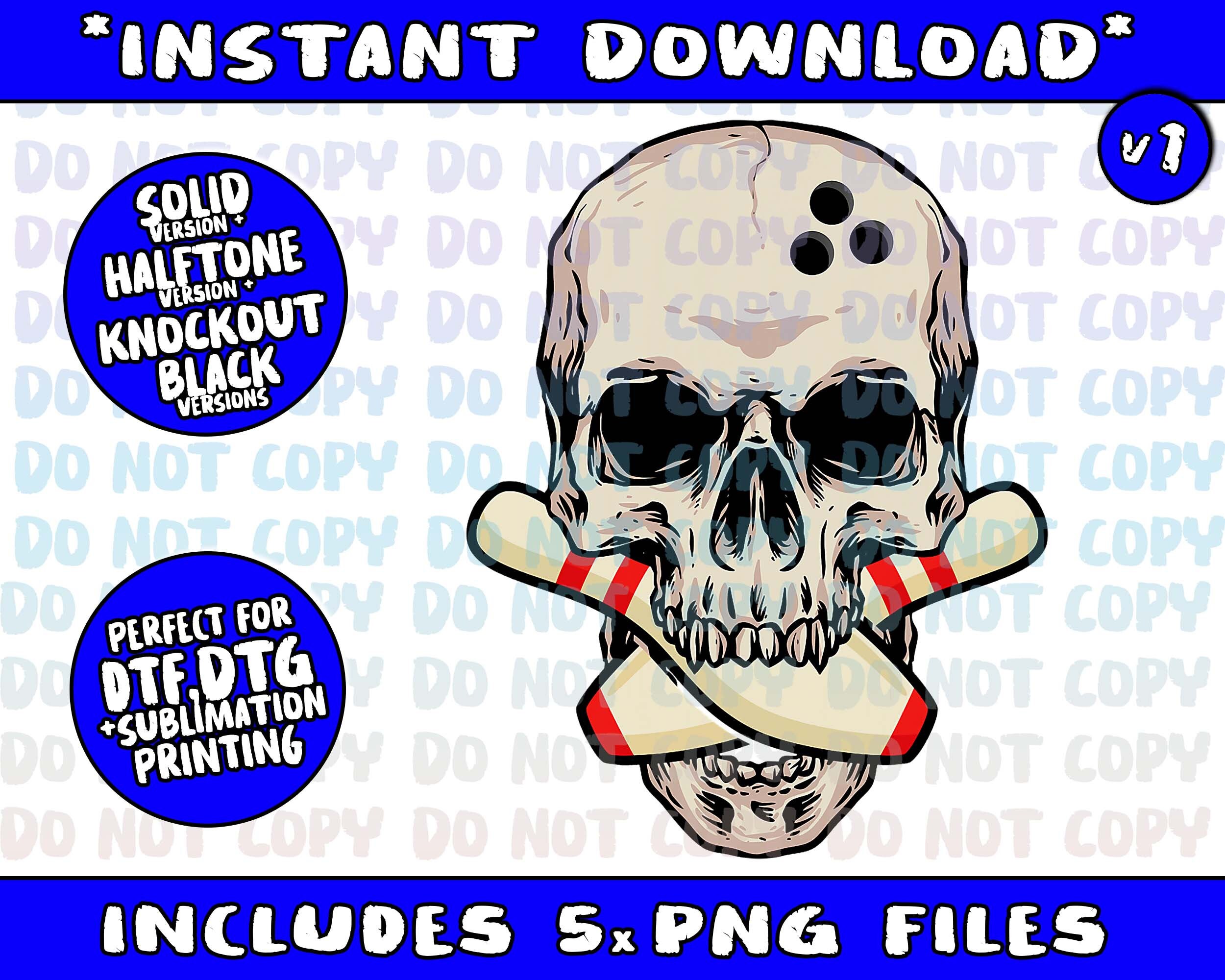 Bowling Pins Retro Skull Skeleton Head Bowling Ball Etsy