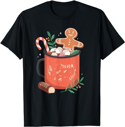 Hot Cocoa Mug Gingerbread Cookie Xmas Christmas Holiday  T-Shirt, Sweatshirt, Hoodie - 100164
