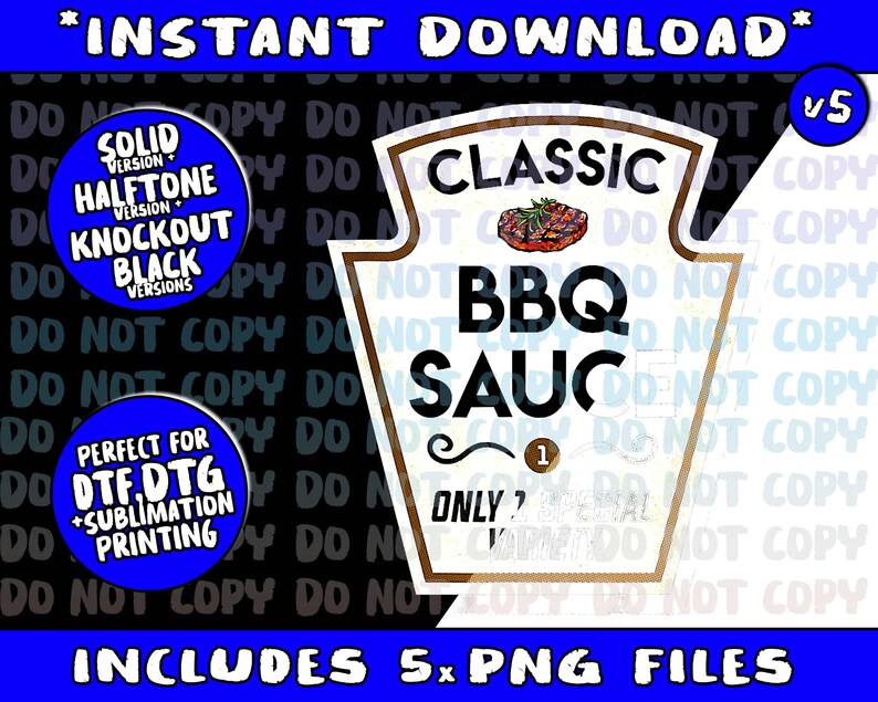 Barbecue BBQ Sauce Bottle Label Halloween Matching Costume Png Etsy