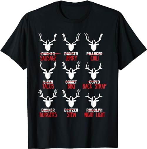 Funny Christmas Deer Hunters All of Santa's Reindeer design  T-Shirt, Sweatshirt, Hoodie - 100089