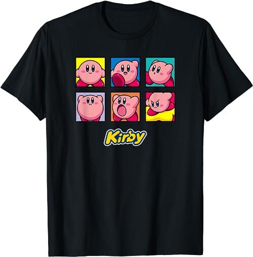 Kirby Multiple Expressions Panels Collage Poster  T-Shirt, Sweatshirt, Hoodie - 26646