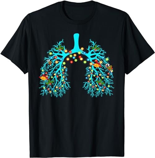 Respiratory Therapy Lung Christmas Xmas Light Ornament  T-Shirt, Sweatshirt, Hoodie - 100395