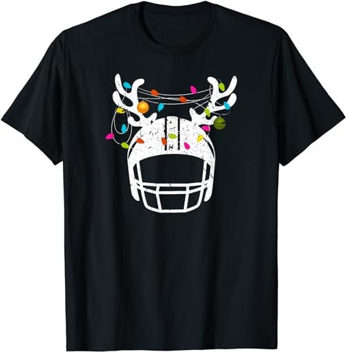 Christmas Lights Football Helmet Funny Xmas  T-Shirt, Sweatshirt, Hoodie - 100173