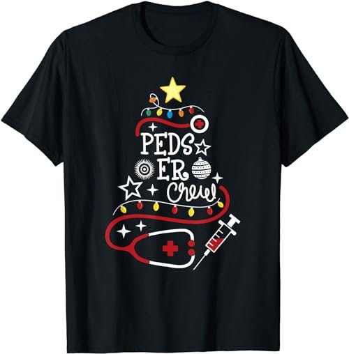 Emergency Nurse Pediatric ER Techs - Peds ER Christmas Crew  T-Shirt, Sweatshirt, Hoodie - 100427