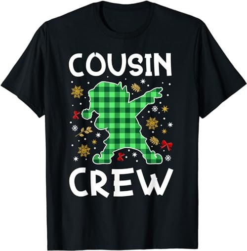 Cousin Crew Funny Santa Dabbing matching Family Christmas  T-Shirt, Sweatshirt, Hoodie - 100034