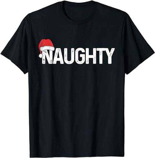 Naughty or Nice Shirt Matching Christmas Couples Costume Tee  T-Shirt, Sweatshirt, Hoodie - 100117