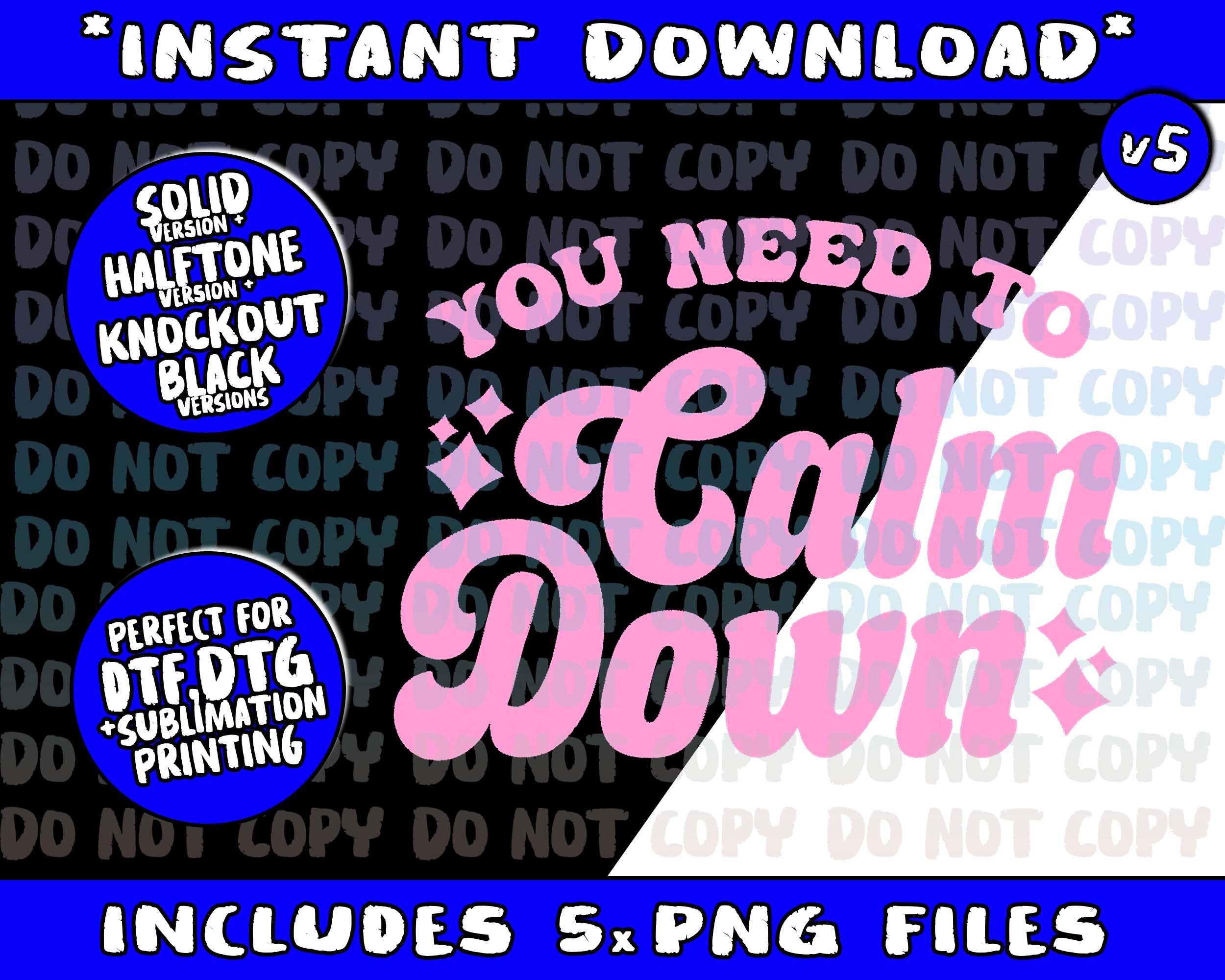 You Need to Calm Down Groovy Cutepng Bundle Trending Png - Etsy