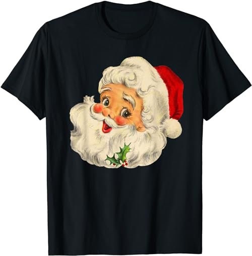 Cool Vintage Christmas Santa Claus Face  T-Shirt, Sweatshirt, Hoodie - 100137