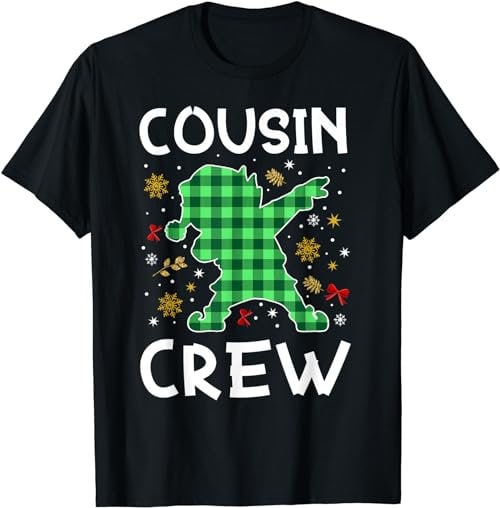 Cousin Crew Funny Santa Dabbing matching Family Christmas  (1) T-Shirt, Sweatshirt, Hoodie - 100055