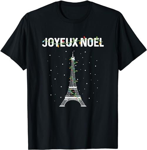 Joyeux Noel French Paris Eiffel Tower Christmas  T-Shirt, Sweatshirt, Hoodie - 100403