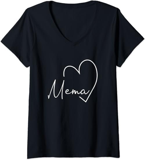 Womens Womens Mema Gift Grandma Christmas Mother's Day V-Neck  T-Shirt, Sweatshirt, Hoodie - 100209