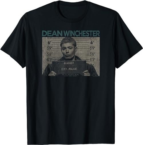 Supernatural Dean Mug Shot  T-Shirt, Sweatshirt, Hoodie - 26872