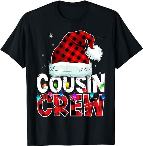 Christmas Cousin Crew Buffalo red plaid Pajamas Family Xmas  T-Shirt, Sweatshirt, Hoodie - 100114