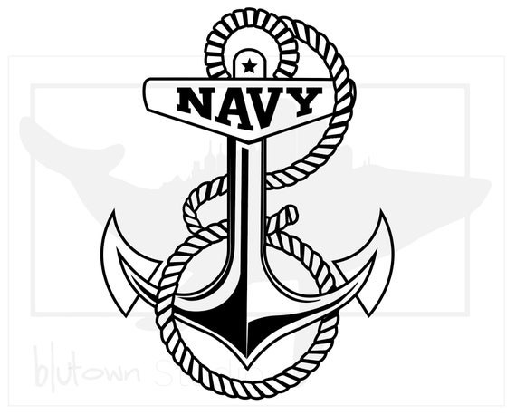 Navy Logo Navy Anchor SVG PNG JPG Digital Download 