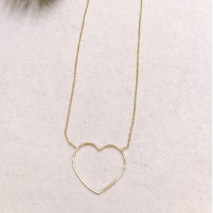 Heart Necklace. Love necklace, heart pendant, love pendant, gold or silver necklace, Mother&#39;s Day gift