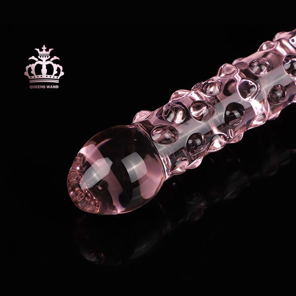 Standing Penis Shape Clear Glass Yoni Wand Glass Dildo  Crystal Intimate Gift