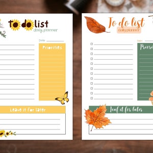SEASONAL DAILY PLANNER, Printable, Instant Download, Editable - Etsy