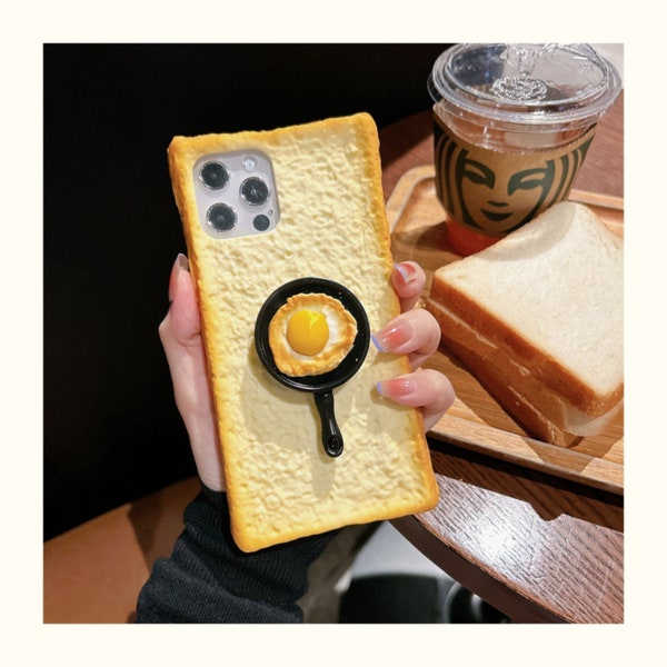 Funny spoof Buttered Toast Bread iPhone 15 14 13 12 11 Pro Max Phone Case iPhone 13 12 iPhone XS Max Phone Case