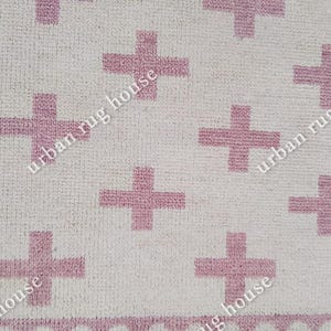 Modern Pink White Antique Hand knotted Oushak Made to Order (In Any Size and any color)Modern rug/ large area rug/pastel/sage/muted Oushak.