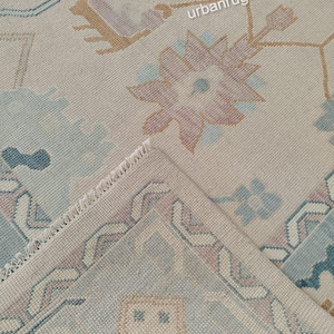 10x14  cream grey, green  Oushak rug muted multi size 8x10/9x12/10x14 Hand-knotted Vintage Oushak Wool Area Rug for Living Room, bed room.