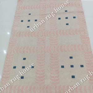 Exquisite Pink, beige, blue Oushak HAND KNOTTED3x5, 4x6, 5x8, 6x9, 8x10, 9x12, 10x14 Rugs Living Room,12x15 Wool Rug Bedroom, hallway, Rug