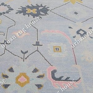 Beautiful Light Beige /Blush pink Modern Vintage Hand knotted Oushak Made to Order (In Any Size!) Modern rug/ large area rug//muted Oushak