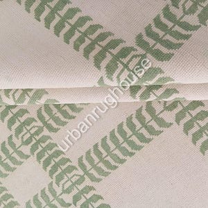 Oushak Rug – Hand-Knotted Wool Rug in Multiple Sizes – Luxurious Moss Green Rug for Living Room, Bedroom & Dining Hall, beige and green rug