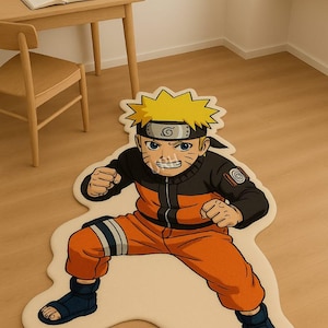 Naruto Shippuden Character Rug – Anime Style Carpet for Bedroom or Game Room Decor