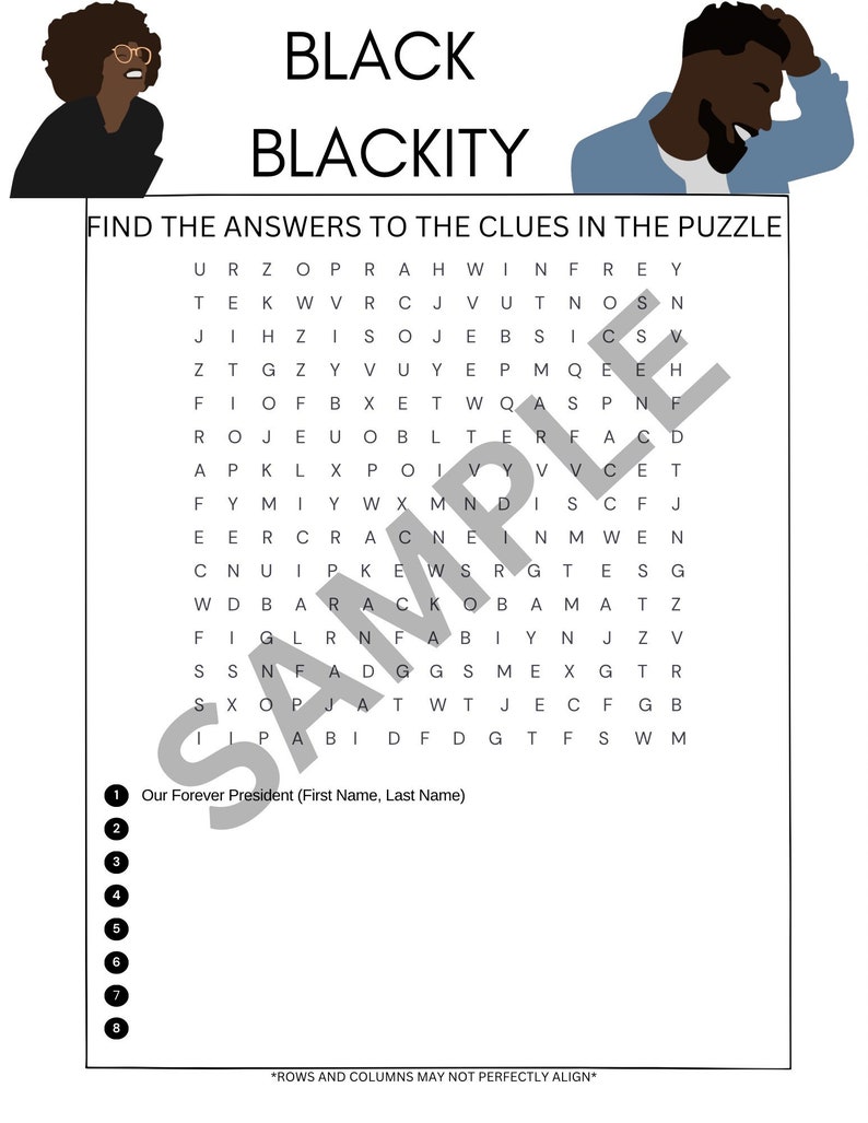 Black Trivia Game Night Bundle for the Culture Black History Movie TV ...