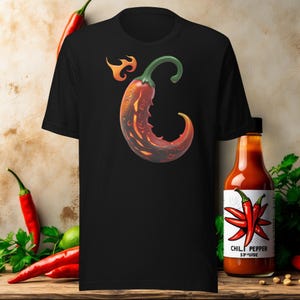 Spicy Chili Pepper T-Shirt – Bold Hot Pepper Graphic Tee, Funny Foodie Shirt, Fiery Style Gift for Hot Sauce Lovers & Spice Fans