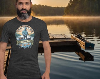 Personalized Dad’s Fishing Crew T-Shirt – Custom Father’s Day Gift with Kids’ Names – Funny Fishing Shirt for Dad, Grandpa, or Papa