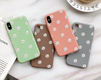 Handy Hülle Bunt Blumen Flower iPhone X XR XS 11 12 13 14 Pro Max Schutzhülle Daisy Gänseblümchen Case Tasche