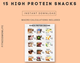 15 idées de collations riches en protéines : guide des calories et des macros (téléchargement numérique)