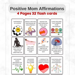 Cartes d'affirmation de la maternité à faire soi-même : citations positives de maman et cartes flash sur l'amour de soi pour renforcer l'estime de soi