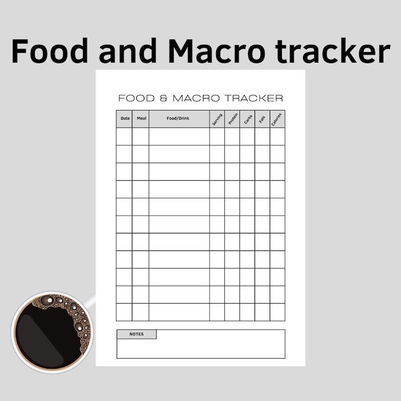 Food and macro tracker macronutrient and calorie planner daily calorie