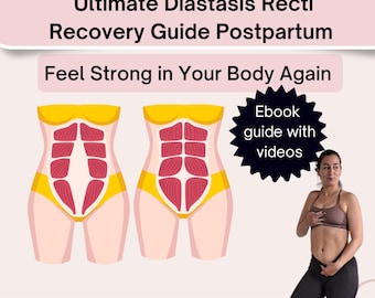 Gids voor herstel recti postpartum diastase, kernoefeningsprogramma (digitale download)