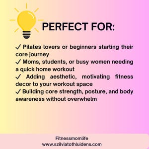 Poster d'entraînement Pilates Core | Routine abdominale pour débutants (téléchargement numérique) image 5