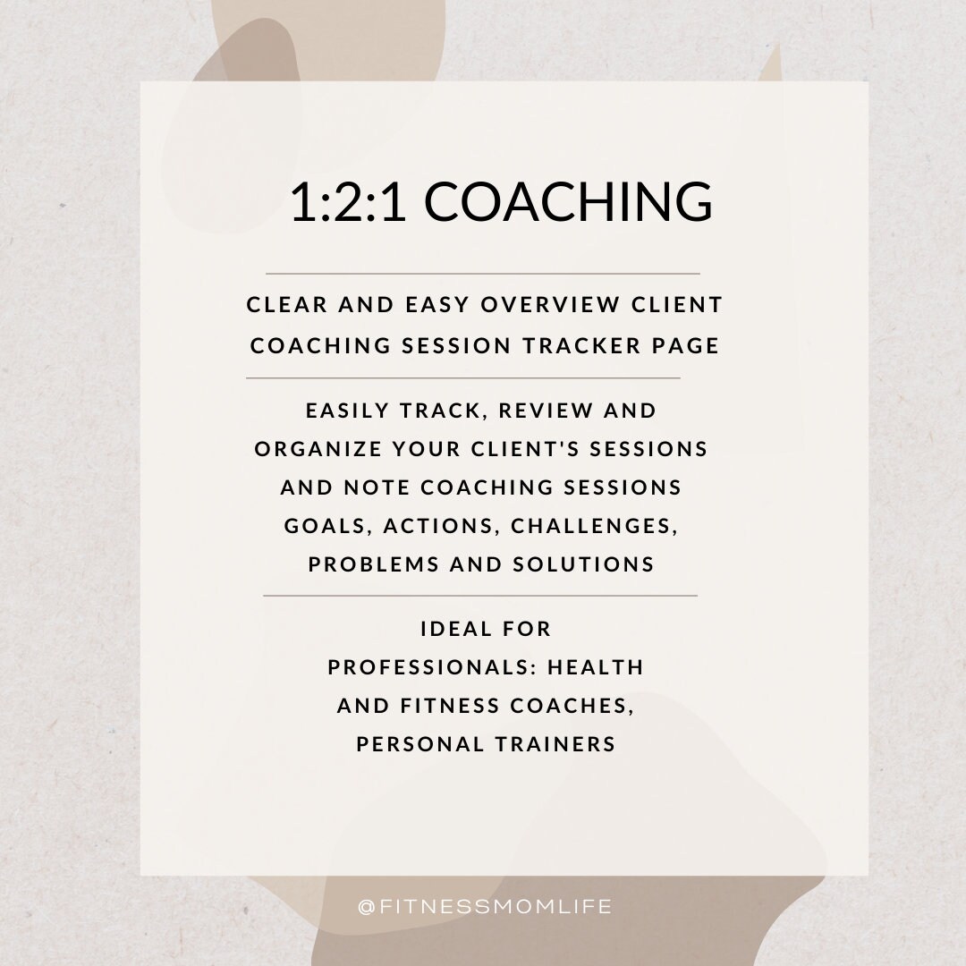 Client Coaching Template, Client Session Tracker Form,digital Coaching ...