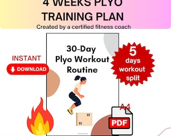 Plan de entrenamiento pliométrico de 30 días / Entrenamiento HIIT en casa (PDF)