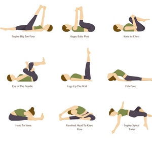 Evening Yoga Flow Printable, 15 Yoga Poses Poster, Yoga Poses Art,yoga ...