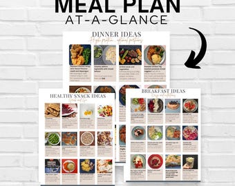 Proteinreiche Mahlzeiten zum Ausdrucken, einfache Rezepte, Abnehmen & Muskelzuwachs (digitaler Download)