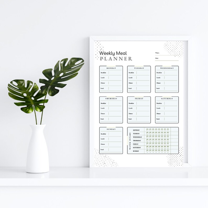 Weekly Meal Planner Printable, Family Food Organizer (PDF) - Etsy Australia