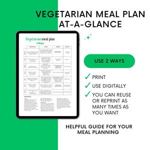 Plan de repas végétarien facile de 7 jours, Aperçu de l'alimentation hebdomadaire, Cuisine végétarienne, Régime amaigrissant, Plan nutritionnel équilibré pour une semaine