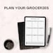 Organized Grocery List Printable,shopping List Planner,weekly Groceries ...