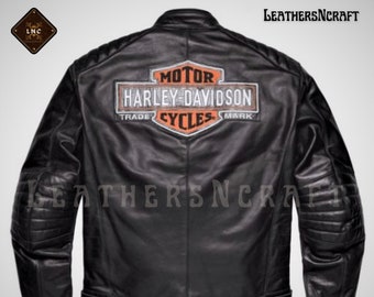 Mens Harley Davidson Motorcycle Real Handmade Cowhide Leather - Etsy
