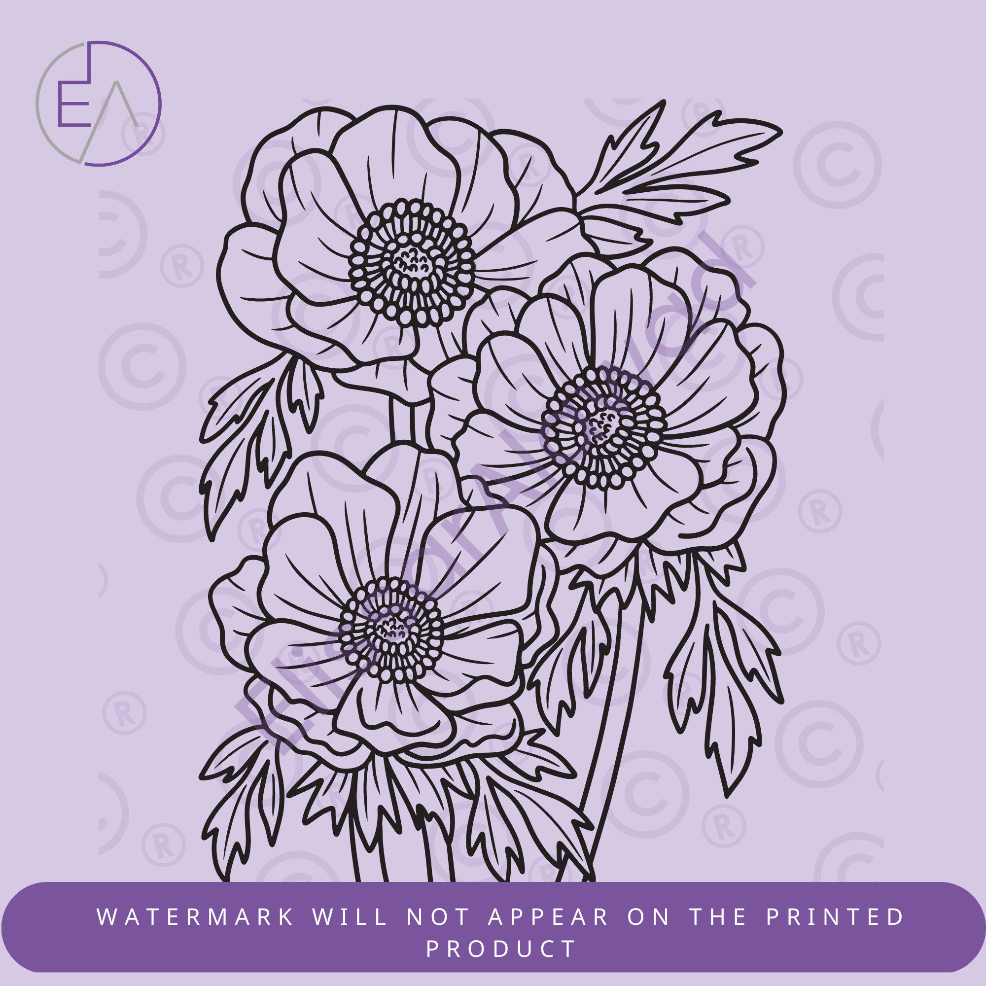 Flower Coloring Pages PDF Download Etsy UK
